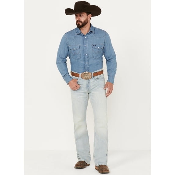 Cody James Men's Pioneer Wash Wyatt Slim Bootcut Stretch Denim Jeans Light Wash 38W x 34L US
