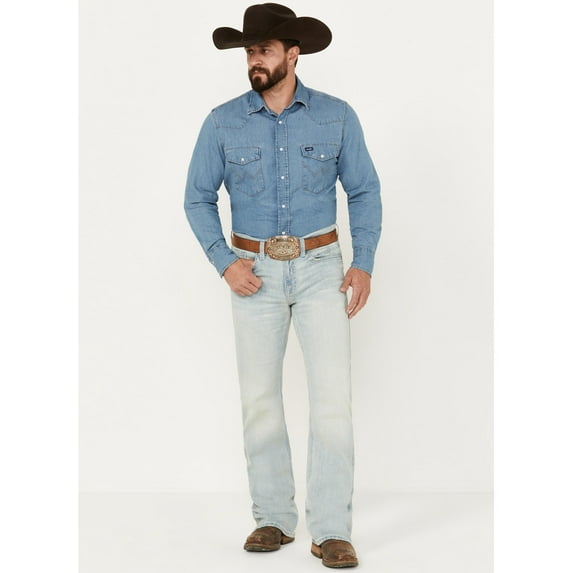 Cody James Men's Pioneer Wash Wyatt Slim Bootcut Stretch Denim Jeans Light Wash 34W x 38L US