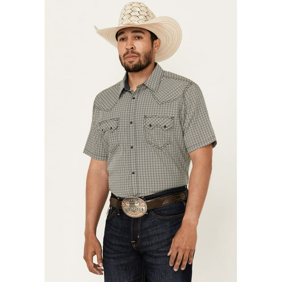 Cody James Men's Pool Party Geo Print Short Sleeve Snap Western Shirt Tall - CJSU24W88-T NVY XXX- Tall