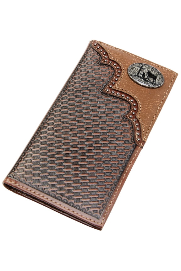 Men's Praying Cowboy Rodeo Wallet Brown One Size