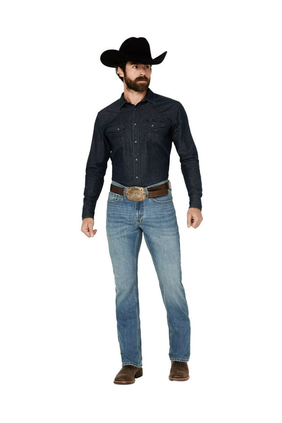 Men's Men'S Roughstock Wash Jackson Slim Straight Rigid Denim Blue 30W x 38L  US