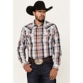 thumbnail image 1 of Cody James Men's Simple Life Plaid Print Long Sleeve Snap Western Shirt Light Blue Medium, 1 of 4