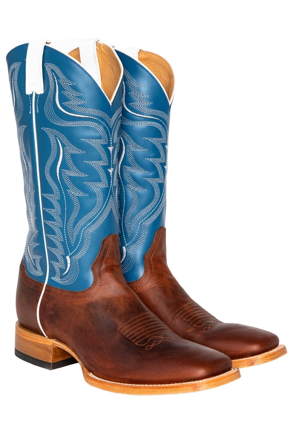 Men's Walker Western Boot Broad Square Toe Copper 9 EE  US