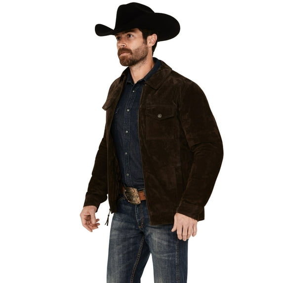 Cody James Men's Suede Hermitage Cromwell 2.0 Jacket - CJFA23O9-DKBRN
