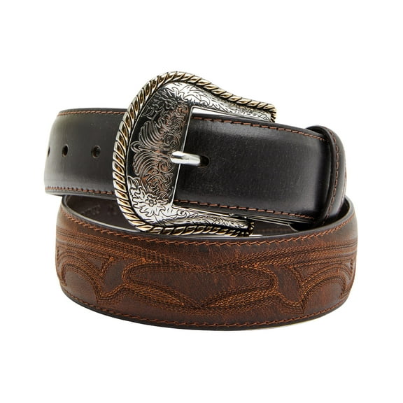 Cody James Men's Two-Toned Concho Accent Belt Brown 32