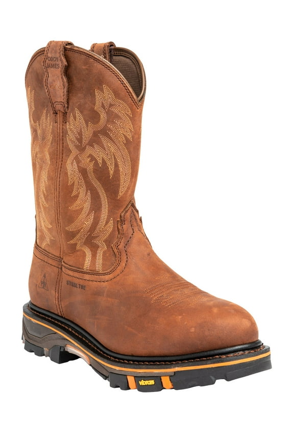 Men's 11" Waterproof Decimator Western Work Boot Steel Toe Brown 14 EE US