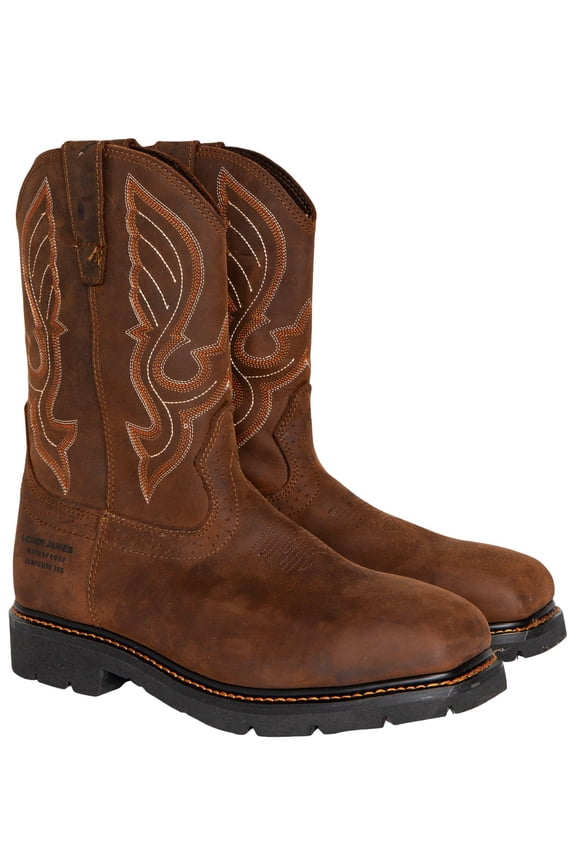 Men's Men'S 10" Waterproof Pull-On Work Boot Composite Toe - C9PR2 12 D(M) US