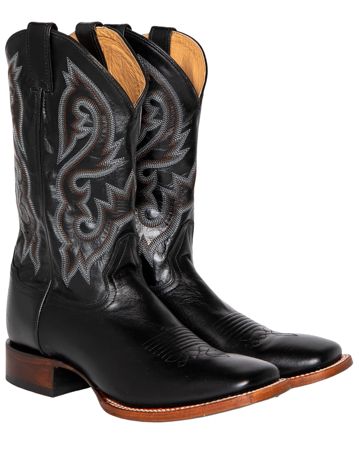 Cody James Mens Size 9 EE Black Leather Cowboy Western Boots Cody James Black 1978® Men main image 4