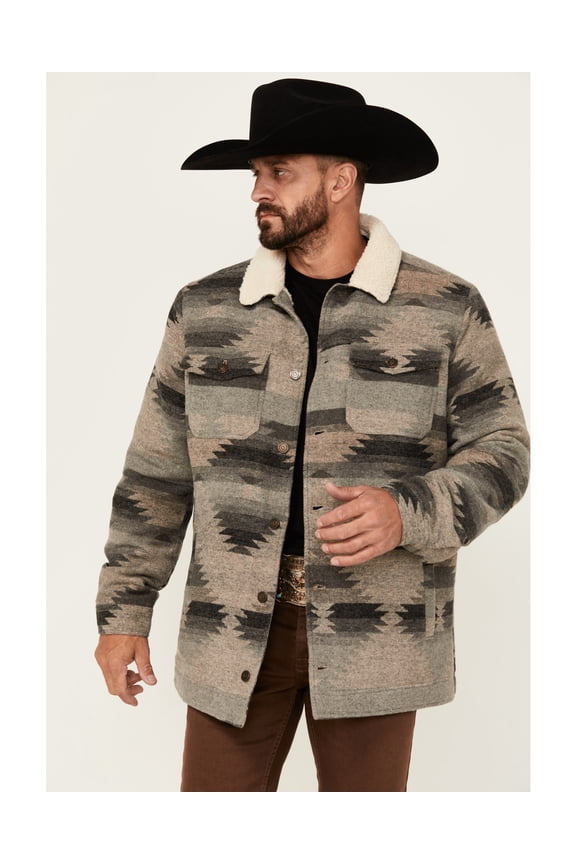 Men's Whiskey Southwestern Print Jacket - CJFA24O60-GY X- US