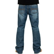 Cody James Men's Wolfstooth Medium Wash Relaxed Bootcut Stretch Denim Jeans Blue 33W x 32L  US