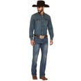 thumbnail image 1 of Cody James Men's Wolfstooth Wash Duke Relaxed Bootcut Stretch Denim Jeans Blue 44W x 34L  US, 1 of 5