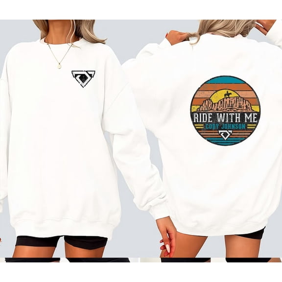 Cody Johnson Ride With Me Long Sleeve Sweatshirt Sizes S-5XL Goldengate