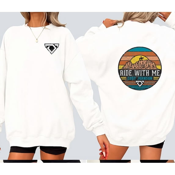 Cody Johnson Ride With Me Long Sleeve Sweatshirt Sizes S-5XL Goldengate