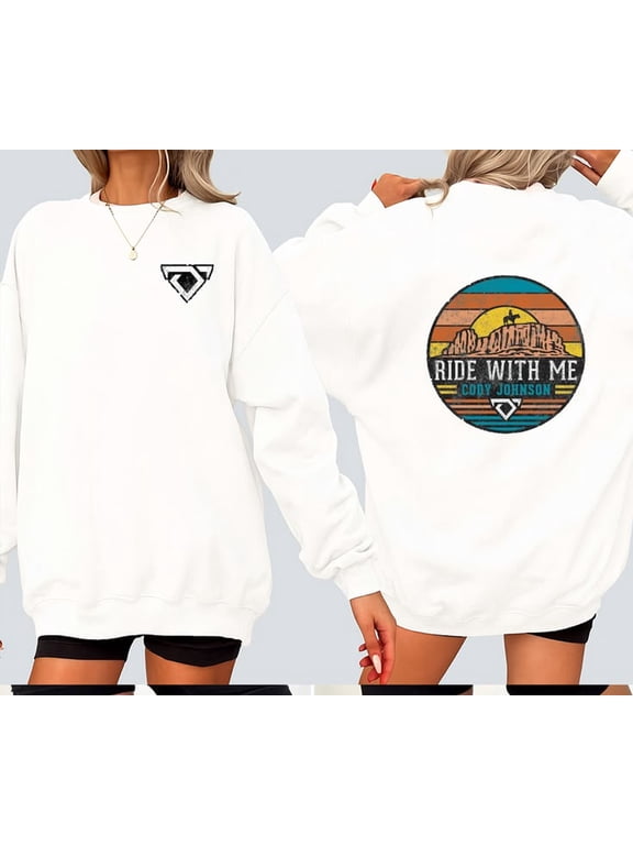 Cody Johnson Ride With Me Long Sleeve Sweatshirt Sizes S-5XL Goldengate