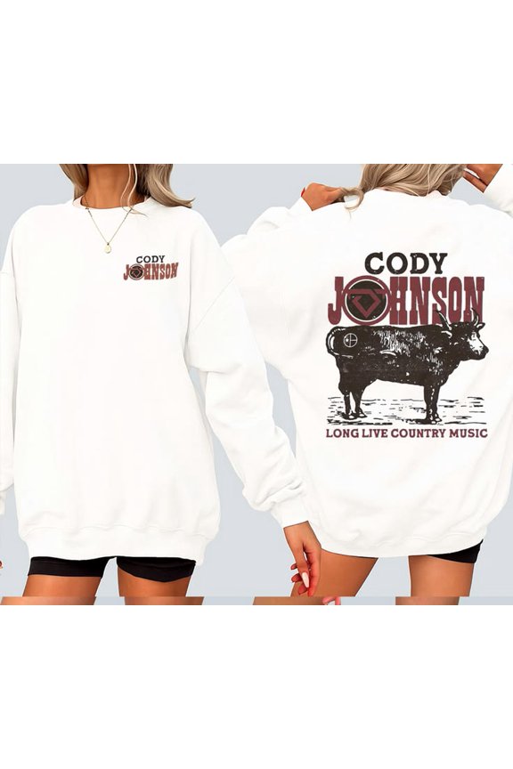 Cody Johnson Steer Long Sleeve Sweatshirt Sizes S-5XL Goldengate