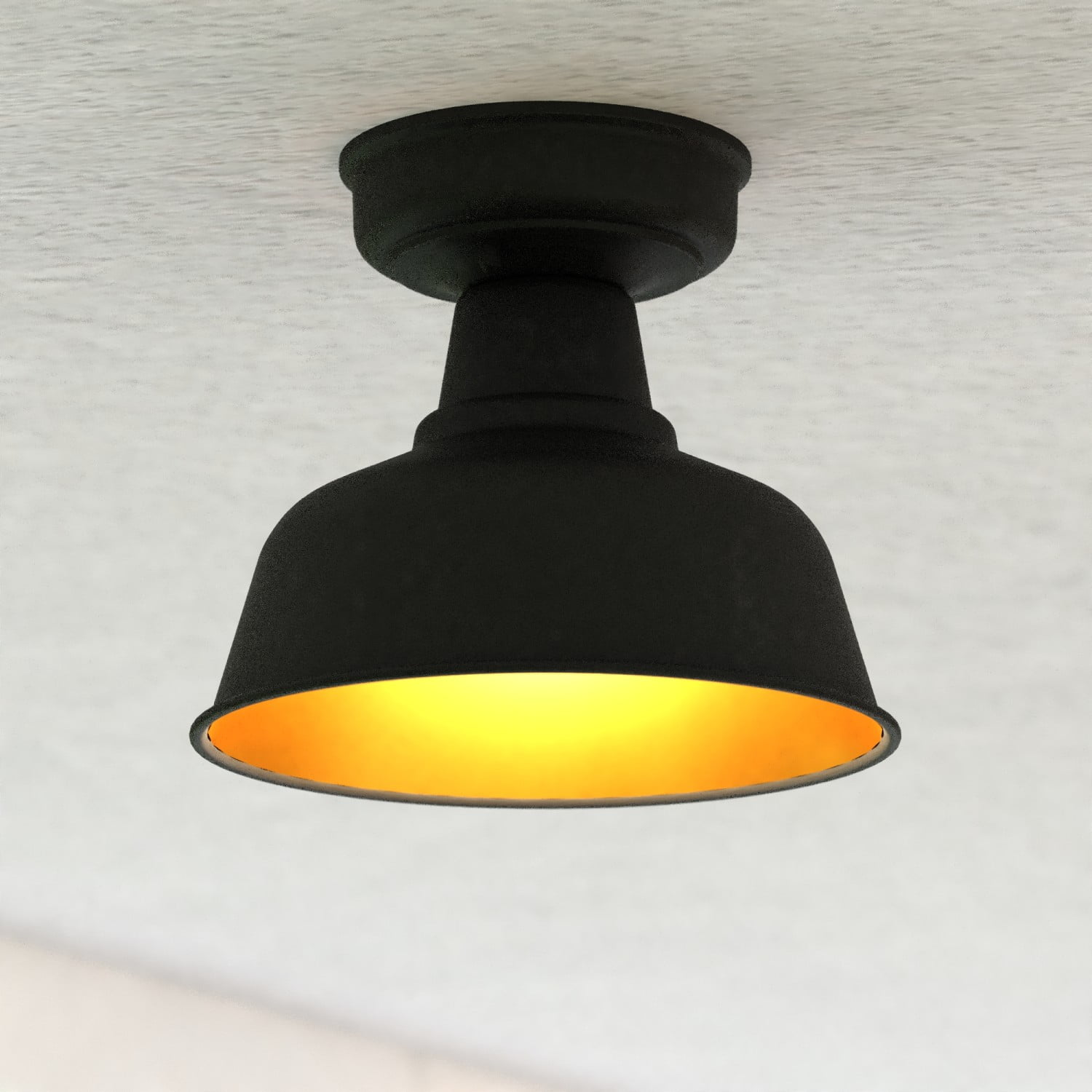 Bronze and Gold Farmhouse Indoor/Outdoor LED Ceiling Light