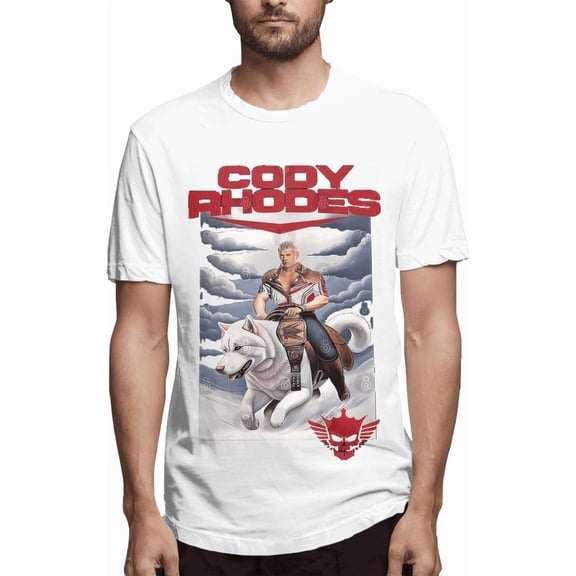 Cody Rhodes Adult Man Short Sleeve T-Shirt Vintage Shirts Cotton Crew Neck T-Shirt Tops Clothing for Men T-Shirts