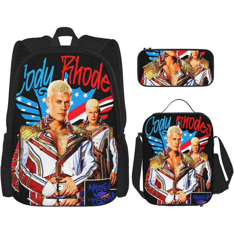 Trousse à Crayons Grand Capacité Cody Rhodes - Motif Fun - Multi-compartiments - Pour École & Bureau