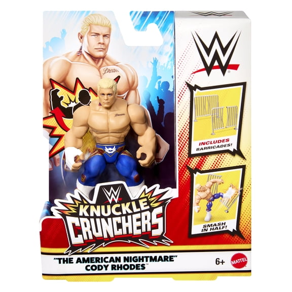 Cody Rhodes (Blue Tights & Guardrail) - WWE Knuckle Crunchers 10 Mattel WWE Toy Wrestling Action Figure