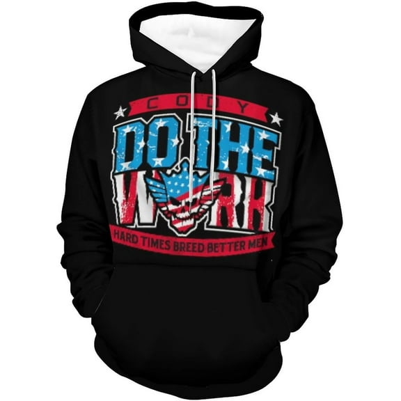 Cody Rhodes Hoodie Fashion Casual Long Sleeve Men's and Women's Sweatshirt Street Hoody 3D Double-Sided Printed Drawstring Sweatshirt