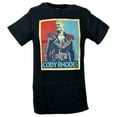 thumbnail image 1 of Cody Rhodes Red Blue Poster Print Black T-shirt, 1 of 3