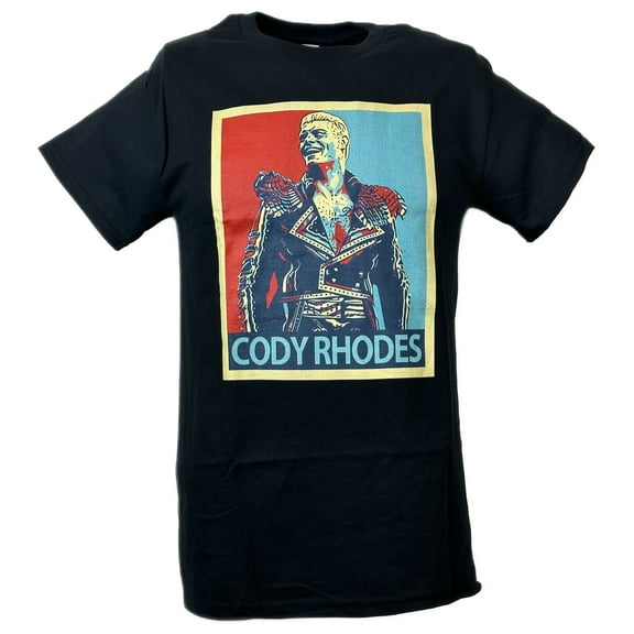 Cody Rhodes Red Blue Poster Print Black T-shirt