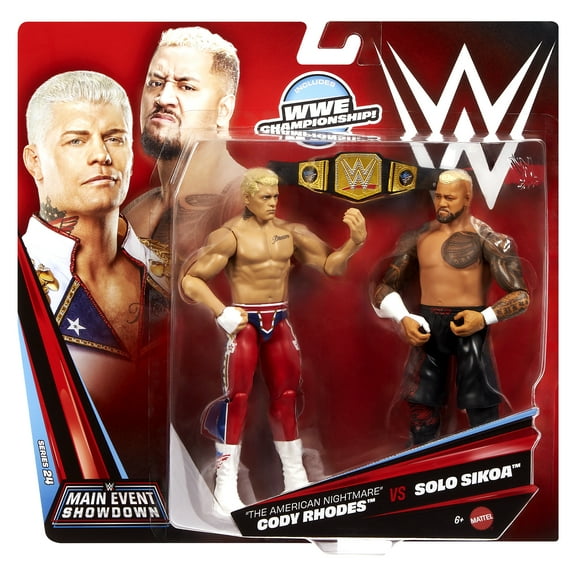 Cody Rhodes & Solo Sikoa - WWE Main Event 2-Packs 24 Mattel WWE Toy Wrestling Action Figures