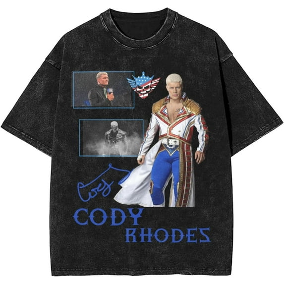 Cody Rhodes Sport Shirt for Mens Womens, Funny Tee Crewneck Washed T-Shirt Vintage Short Sleeve Top