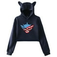 thumbnail image 1 of Cody Rhodes Victory Hoodie Cat Ears Hooded Sweatshirt Long Sleeve Crop Top Women's Clothes, 1 of 3