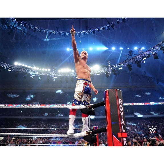 Collectible Cody Rhodes WWE Unsigned 2023 Royal Rumble Celebration Photograph