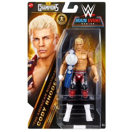 Cody Rhodes w/ Smackdown Tag Team Championship - WWE Main Event Champions Wave 4 Mattel Toy Wrestling Action Figure