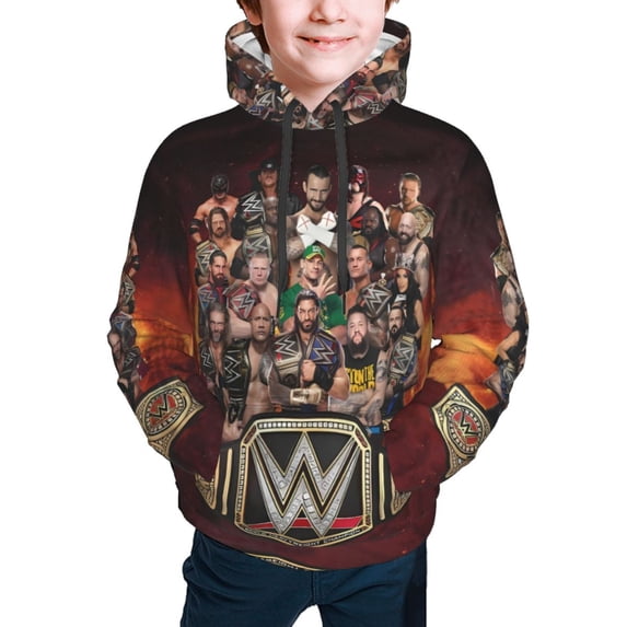 Cody W-W-E Rh-Odes Kids' Hoodie 3d Print Sweatshirt Soft Pullover Hooded With Big Pockets For Boys Or Girls Medium