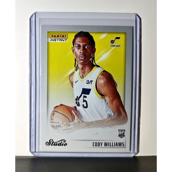 Cody Williams 2024-25 Panini NBA Studio #26 Rookie Card Utah Jazz 1/275