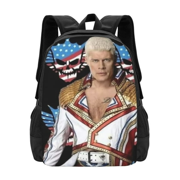 Cody Wrestler Rhodes Backpack Wrestling Backpack Fashion Casual Daypack Lightweight Large Capacity Travel Laptop Backpack Wrestling Fans Gift