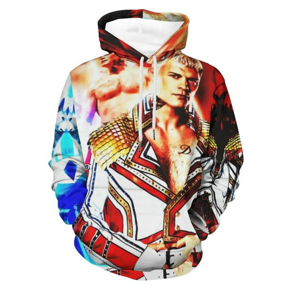 Cody Wrestler Rhodes Hoodie Fashion Casual Long Sleeve Men's and Women's Sweatshirt Street Hoody 3D Double-Sided Printed Drawstring Sweatshirt