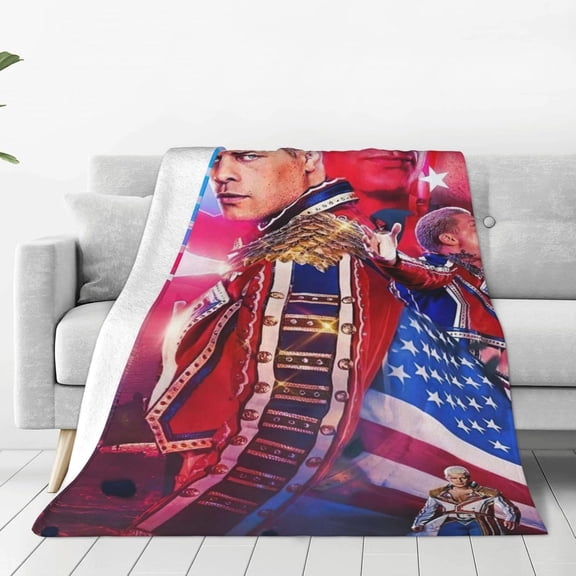 Cody Wrestler Rhodes Throw Blanket Beautiful Air Conditioner Blanket Queen Size Blankets for All Seasons Soft Blankets for Living Room for Beach 60"x50"