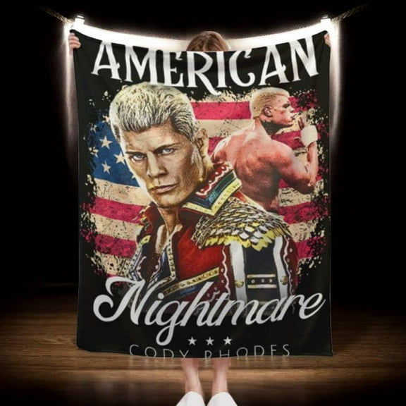 Cody Wrestling Competition Rhodes Blanket Air Conditioning Super Soft Blanket Travel Outdoor Flannel Blanket Fashion Personalized Gift Office Soft 60"x50"