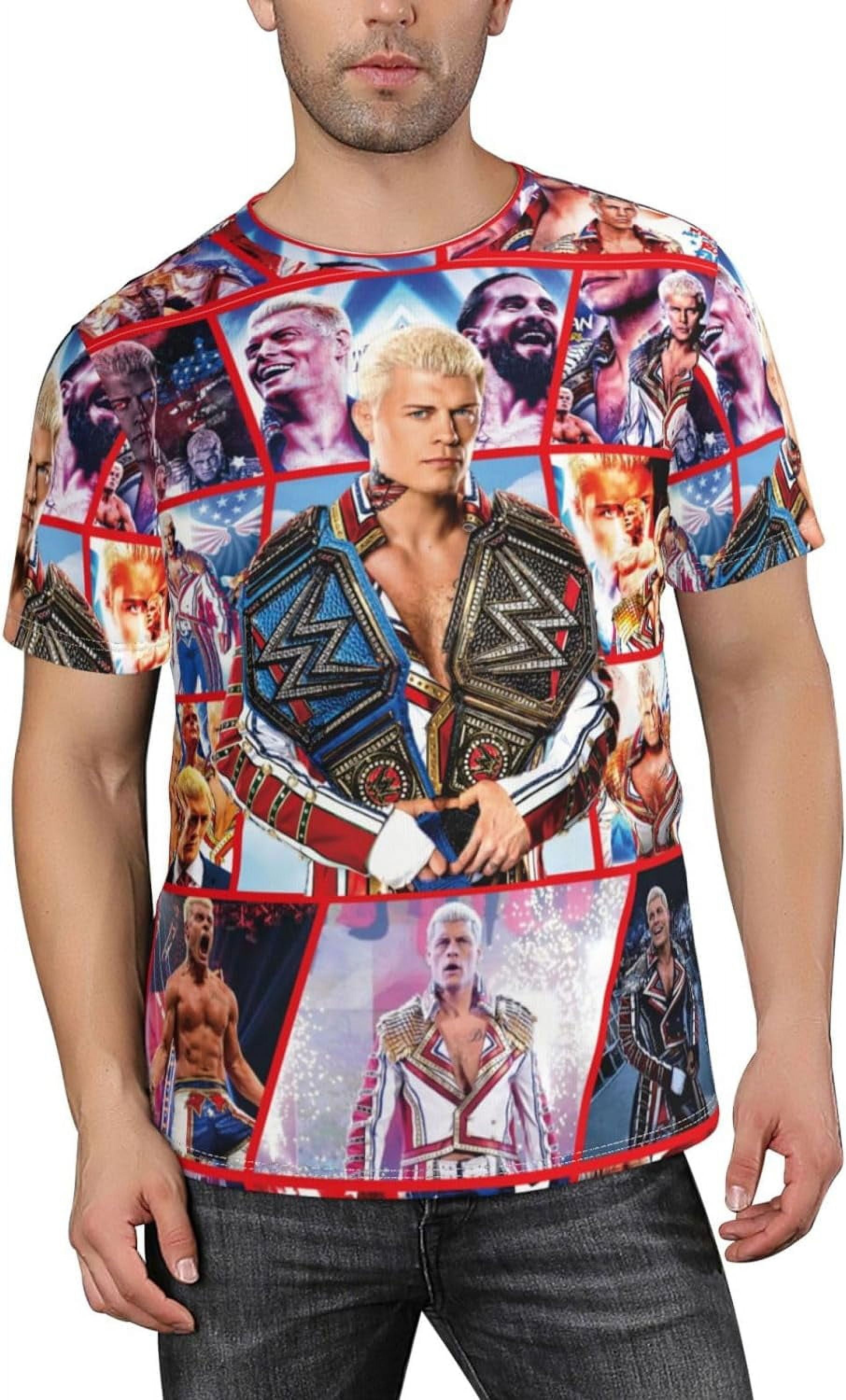 Cody And Rhodes Men Womens Casual Fashion Cotton Crewneck Short Sleeve 