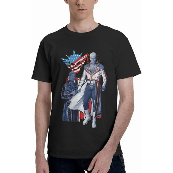 Cody and Rhodes Men's Basic Crewneck Regular Fit Cotton Short Sleeve T-Shirt Black