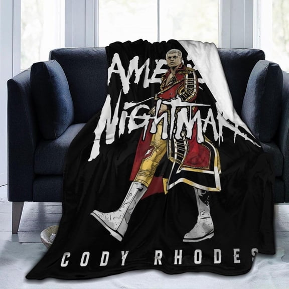 Cody and Rhodes Throw Blanket Cozy Warm Flannel Fleece Blankets Classic Aesthetic Home Decor for Couch Sofa Bed Outdoor Camping 50"x40"