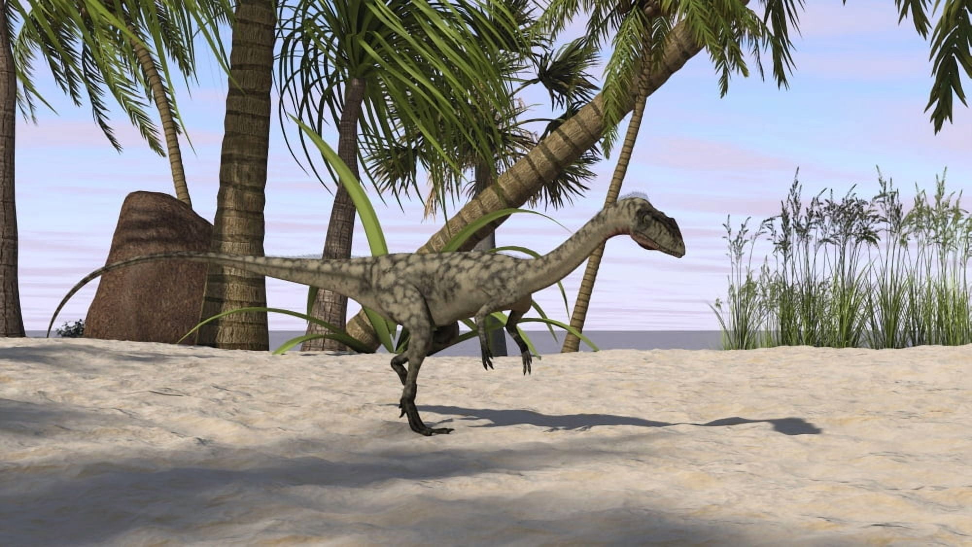 Coelophysis in a prehistoric environment Canvas Art - Kostyantyn IvanyshenStocktrek Images (19 x 11)