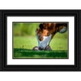 thumbnail image 1 of Coenders, Chris 32x22 Black Ornate Wood Framed with Double Matting Museum Art Print Titled - Cow Deer Love, 1 of 4
