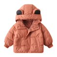 thumbnail image 1 of Coerni 1-6T Baby Girl Boy Winter Fleece Coats Toddler Warm Puffer Jackets Kids Down Alternative Outerwear 2t Winter Jacket for Girls, 1 of 4