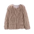 thumbnail image 1 of Coerni 2 to 10 Years Kids Baby Girls Long Sleeve Furry Coat Faux Fur Coat Jacket Winter Thick Warm Fleece Coat Outwear Clothes, 1 of 6