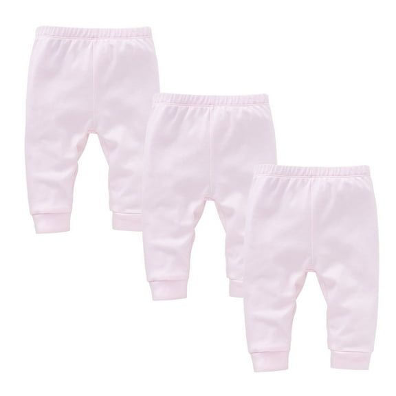 Coerni 3 Pack Baby Girl Pants Toddler Girl Solid Winter Warm Pants 3 6 9 12 Months Cotton Leggings Boys Girls Jogger Pants