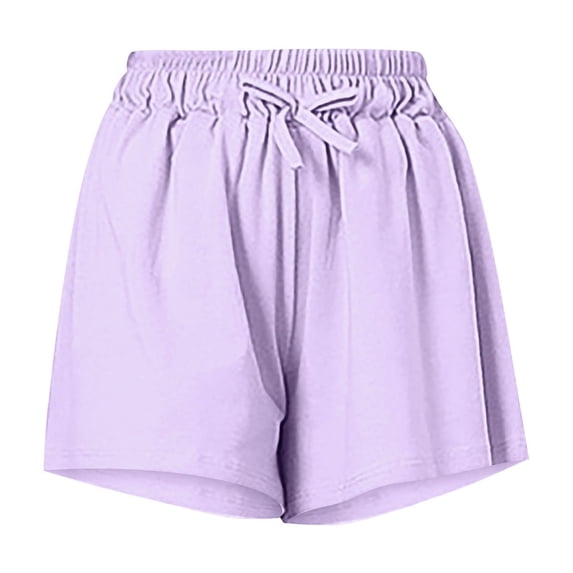 Coerni 4-14 Years Girls Solid Color Loose Casual Shorts Elastic High Waist Quick-Dry Pull On Basketball Gym Active Shorts