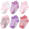 thumbnail image 1 of Coerni 6 Pairs Baby Non Slip Socks Toddler Socks With Grips Ankle for Girls Boys Boys Space Socks, 1 of 7