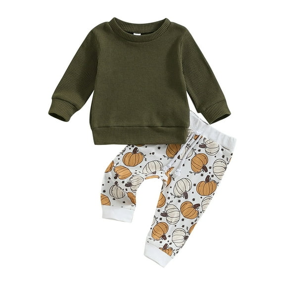 Coerni Baby Boys Christmas Pants Outfits Long Sleeves Pullover Sweater Pants Toddler Boys Fall Halloween Clothes Set