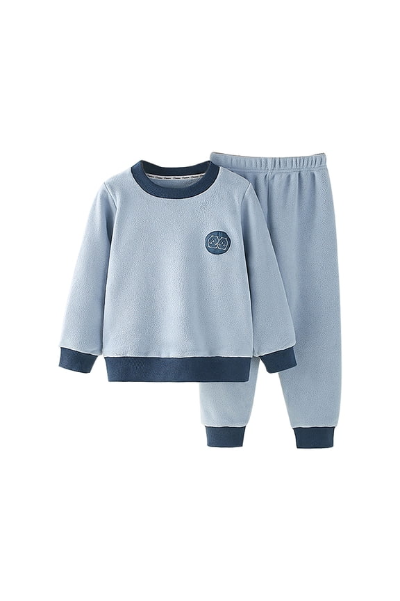 Coerni Baby Boys' Fleece Pajama Sets Toddler Girls Boys Long Sleeve Top and Pants Snug Fit Cotton 2 Piece Pajama Outfit Set