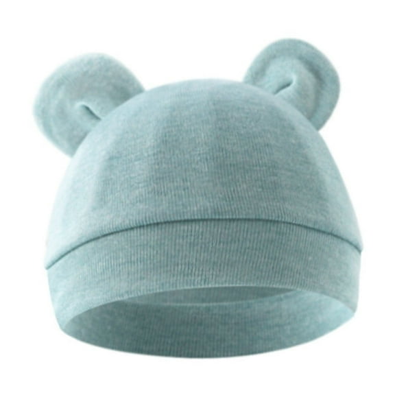 Coerni Baby Boys Girls Beanies Baby Hat Bear Ears Caps Baby Boy Girl Toddler Hats Caps for 0-6 Months Teal Hat